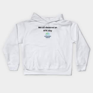 AFK Day Black Font Logo Front Kids Hoodie